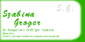 szabina groger business card